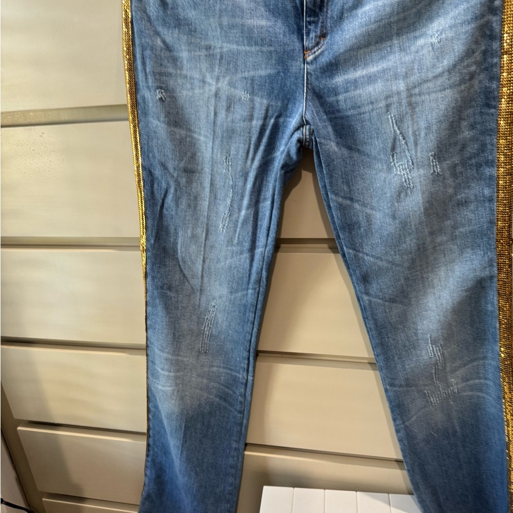 Roberto Cavalli Denim jeans with Gold Detailing - Picture 8 of 10
